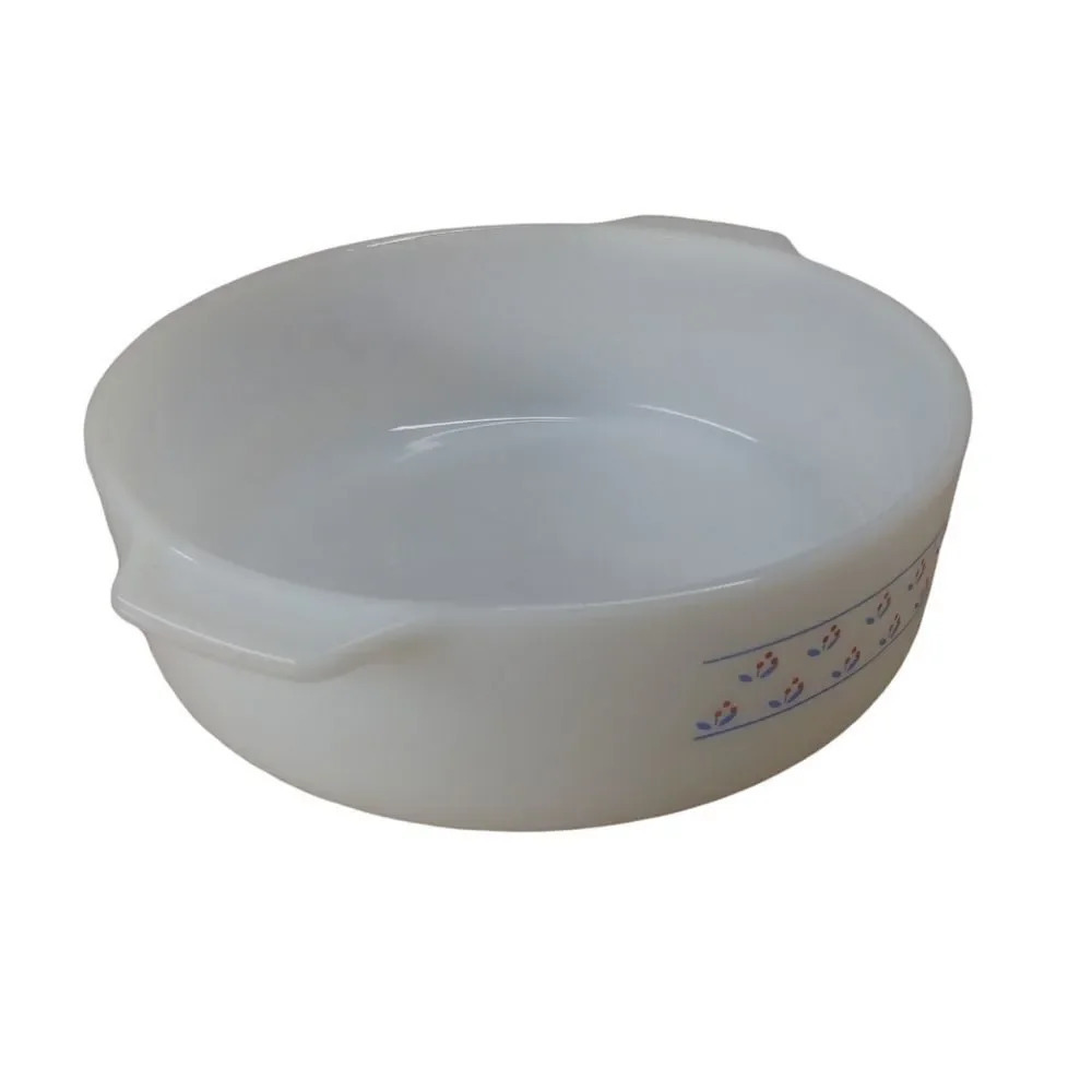 Dynaware Pry-O Rey Milk Glass Casserole/Bowl Set of 2 - Picture 4 of 14